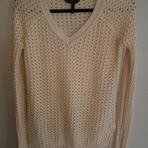 BCBG V-Neck Cream sweater